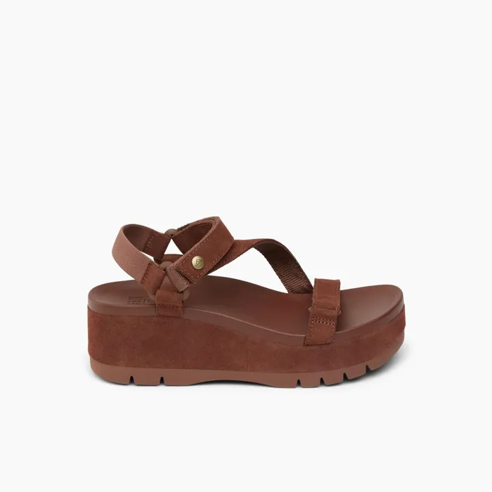 Reef Sandals Vista Higher Luna Cappuccino Suede 8211 Women
