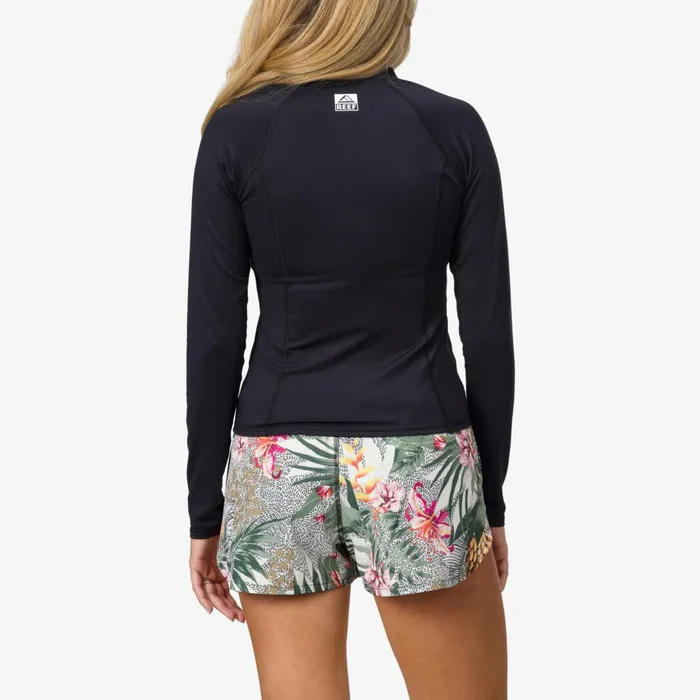 Reef Sets Crest Zip Up Long Sleeve Surf Shirt Upf 40 Caviar 8211 Women Reef Sets Crest Zip Up Long Sleeve Surf Shirt Upf 40 Caviar 8211 Women