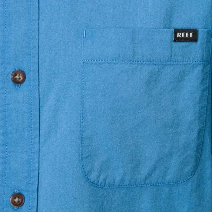 Reef TShirts and Shirts Collins Short Sleeve Shirt Parisian Blue 8211 Men Reef TShirts and Shirts Collins Short Sleeve Shirt Parisian Blue 8211 Men
