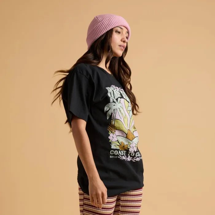 Reef TShirts Tanks and Dresses Coastal Boyfriend Crew Caviar 8211 Women