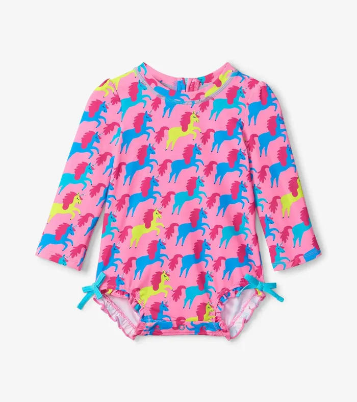 Rock Star Unicorn Baby Rashguard Swimsuit Hatley