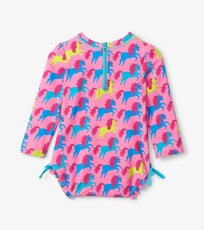 Rock Star Unicorn Baby Rashguard Swimsuit Hatley