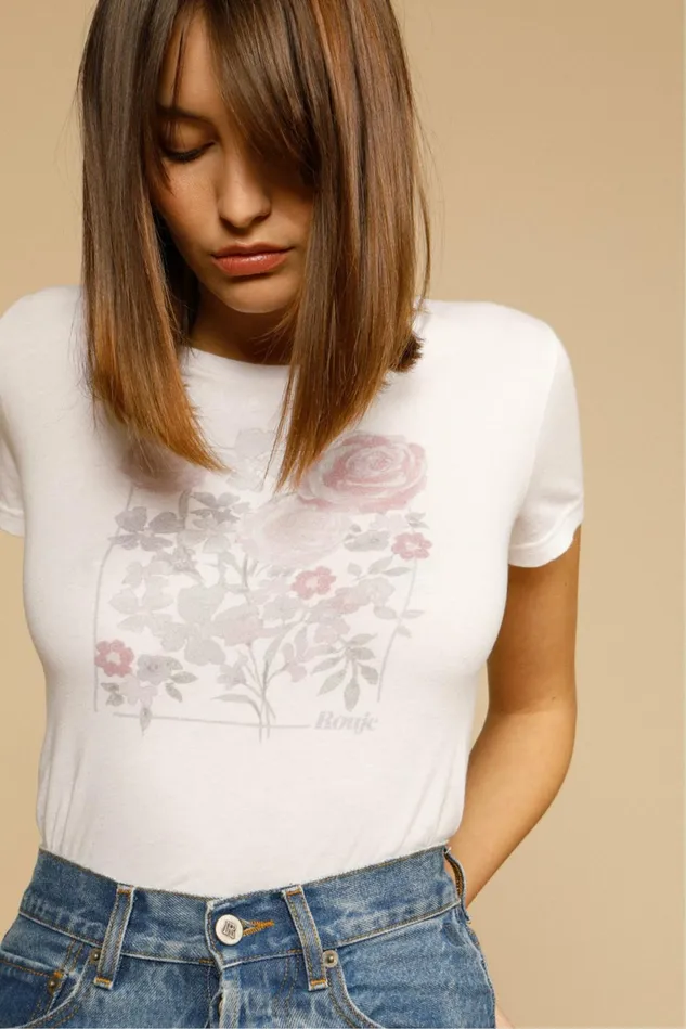 Rouje ERNEST BOUQUET Tshirt White Women Tshirts and Tank Tops