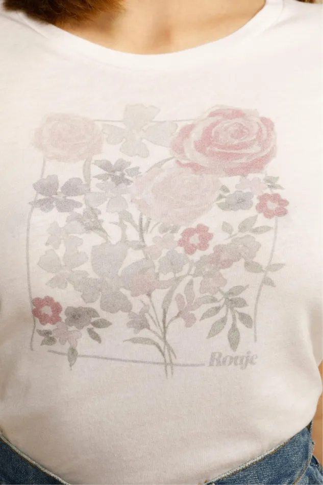 Rouje ERNEST BOUQUET Tshirt White Women Tshirts and Tank Tops