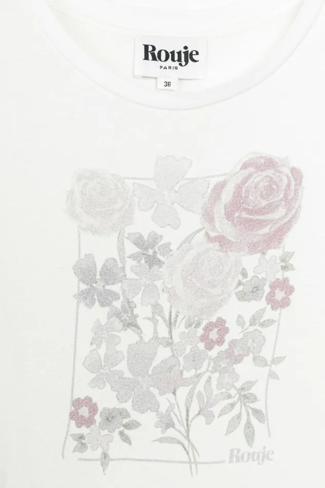 Rouje ERNEST BOUQUET Tshirt White Women Tshirts and Tank Tops