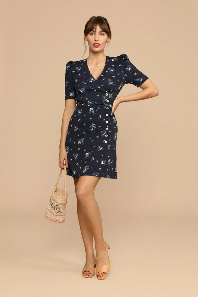 Rouje GABINETTE Dress Marine Bouquet Du Sud Women Dresses