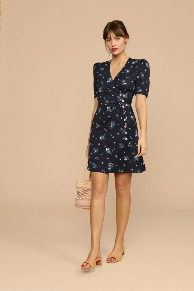Rouje GABINETTE Dress Marine Bouquet Du Sud Women Dresses