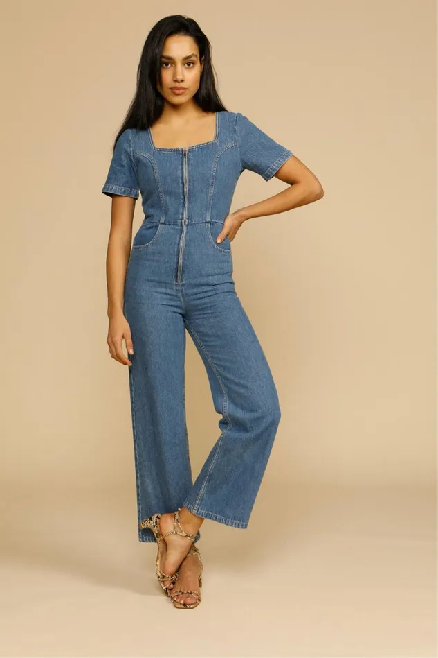 Rouje MADI Jumpsuit Indigo Double Stone Women Denim