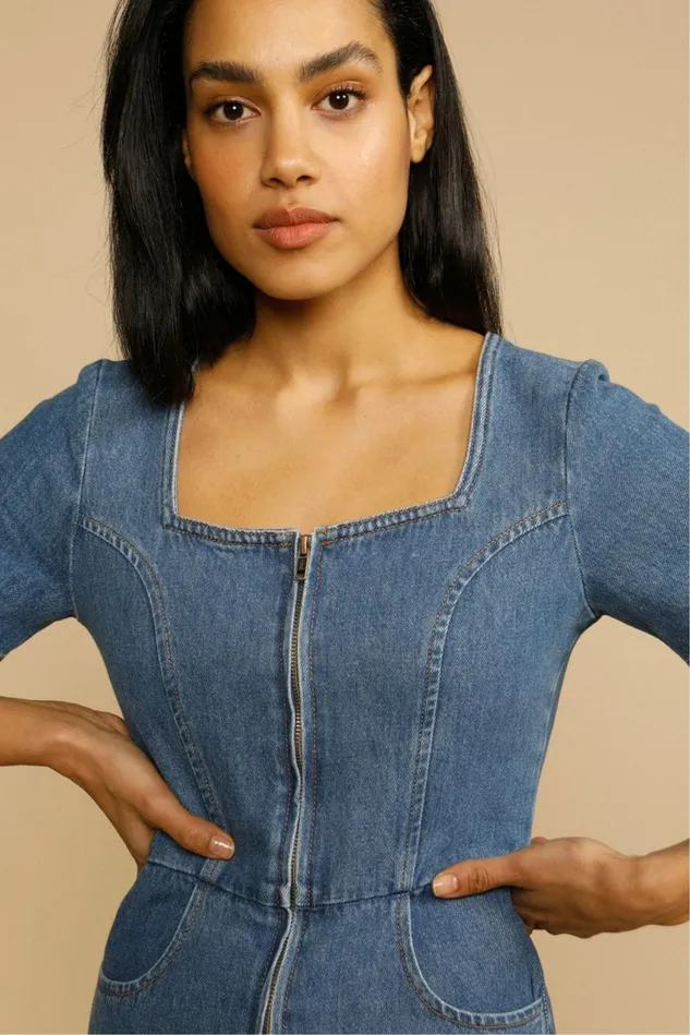 Rouje MADI Jumpsuit Indigo Double Stone Women Denim