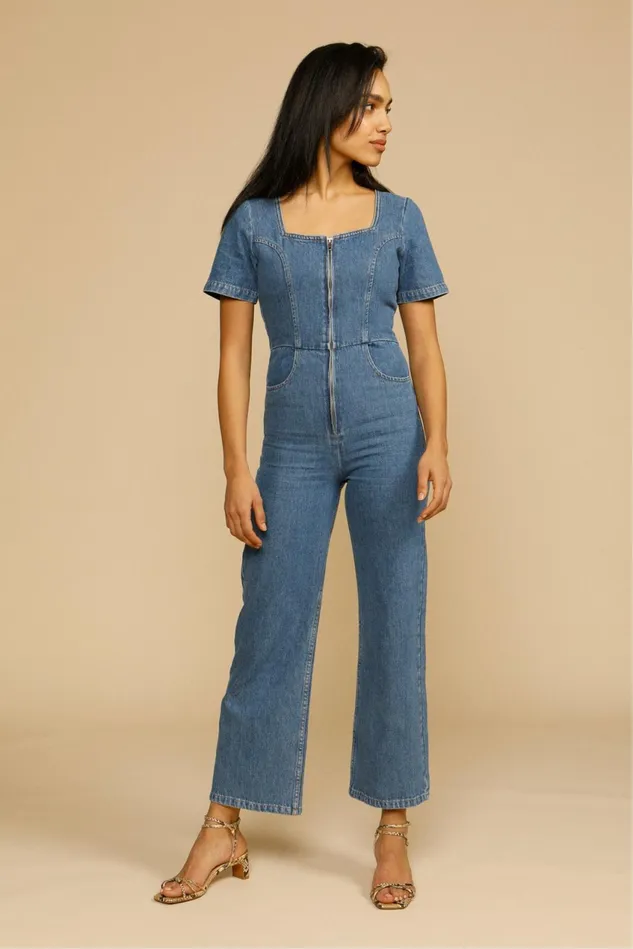Rouje MADI Jumpsuit Indigo Double Stone Women Denim