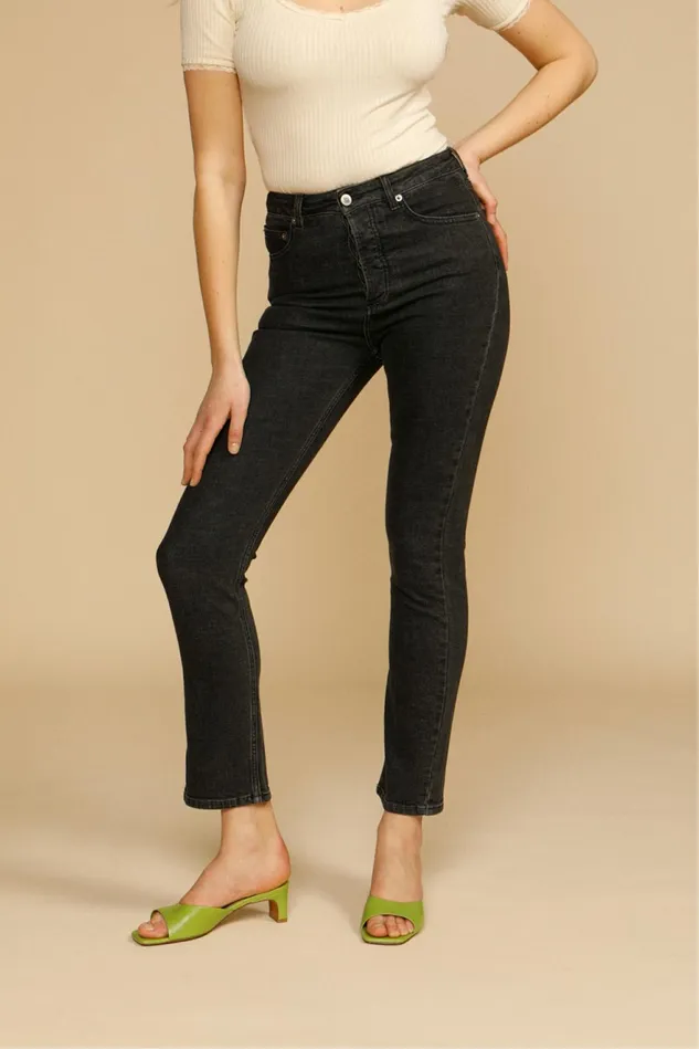 Rouje ODEON Jeans Noir Double Stone Women Pants