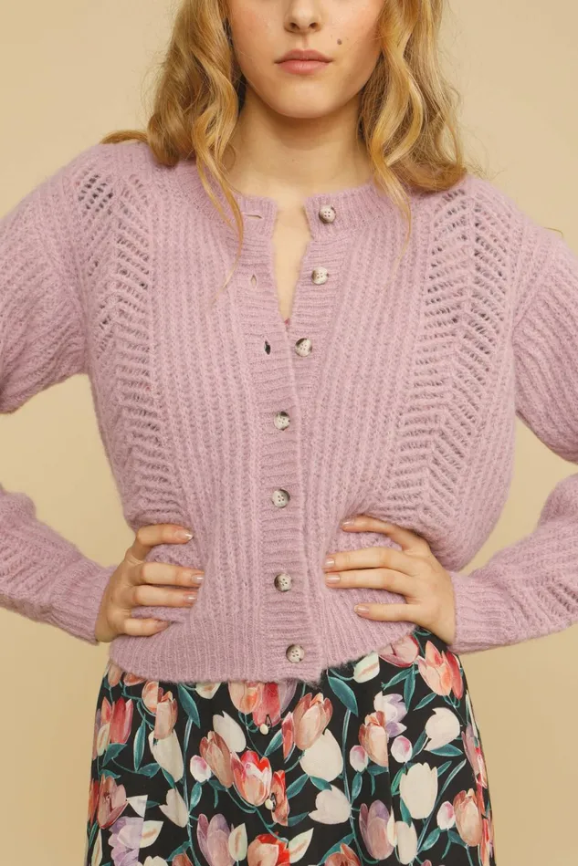 Rouje ODILE Cardigan Lila Women Knits
