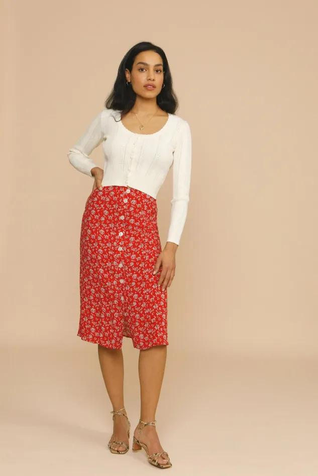 Rouje PAOLA Cardigan White Women Knits