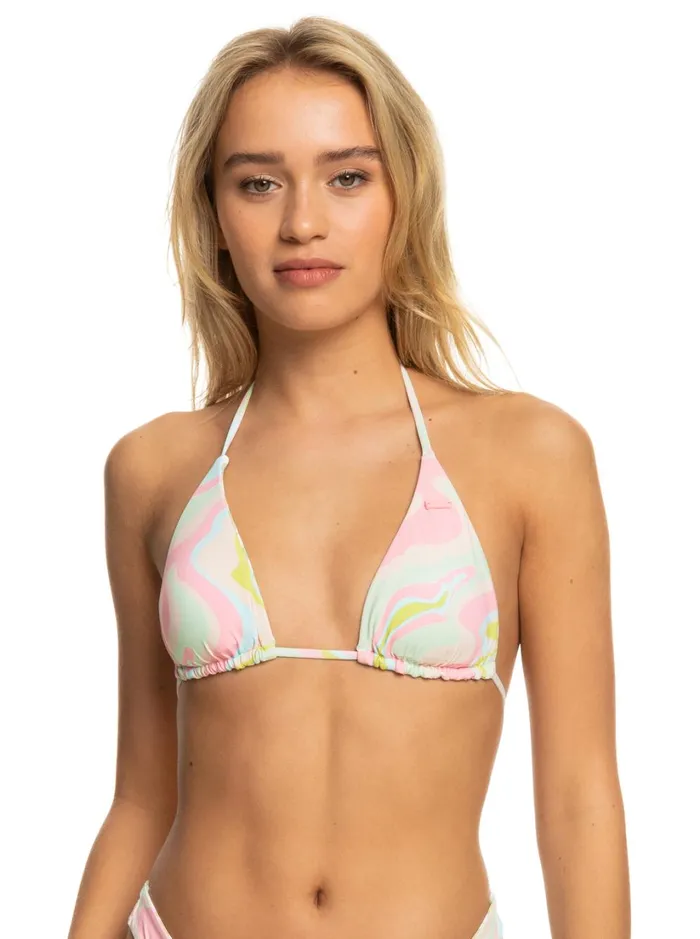 Roxy Bikinis Tropics Hype Reversible Tiki Tri Bikini Top Ambroisia Swirl Swim 8211 Women
