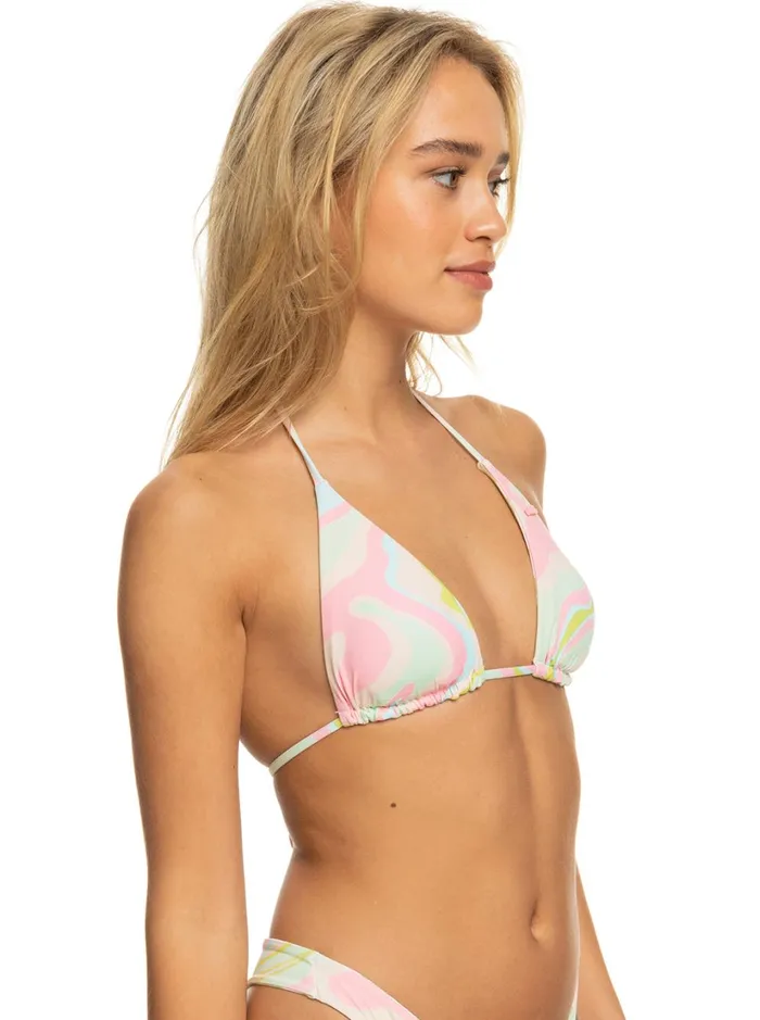 Roxy Bikinis Tropics Hype Reversible Tiki Tri Bikini Top Ambroisia Swirl Swim 8211 Women