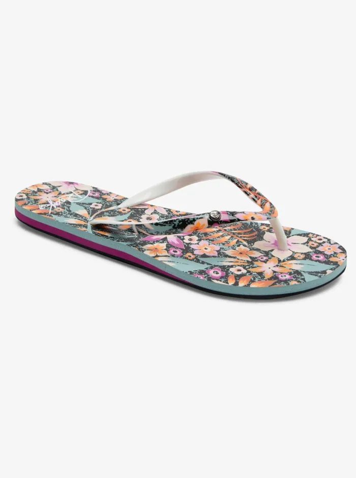 Roxy Flip Flops Portofino FlipFlops Blackpurpleorange 8211 Women