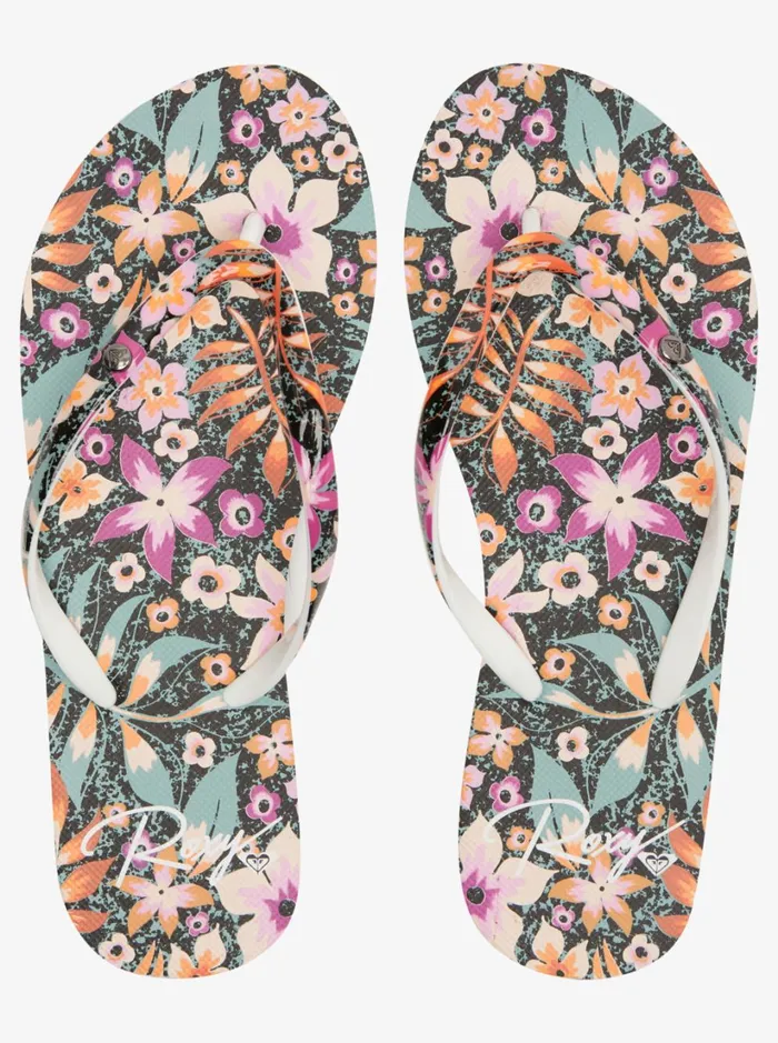 Roxy Flip Flops Portofino FlipFlops Blackpurpleorange 8211 Women