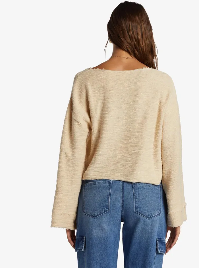 Roxy Jackets Made For You VNeck Sweatshirt Tapioca 8211 Women