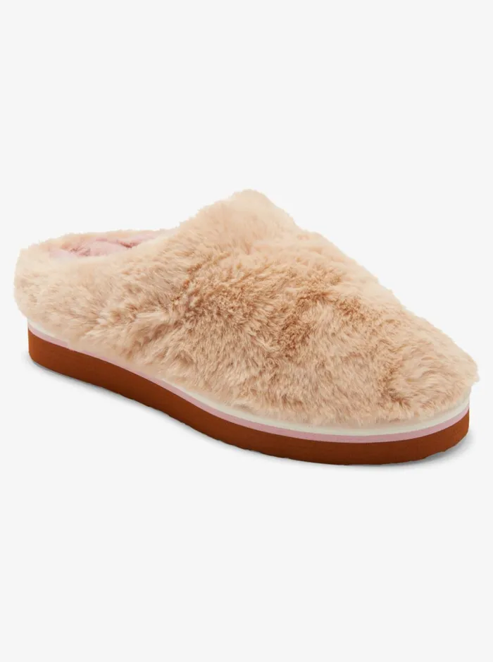Roxy Sandals Chloe Kim Cozzee Mule Slippers Light Brown 8211 Women