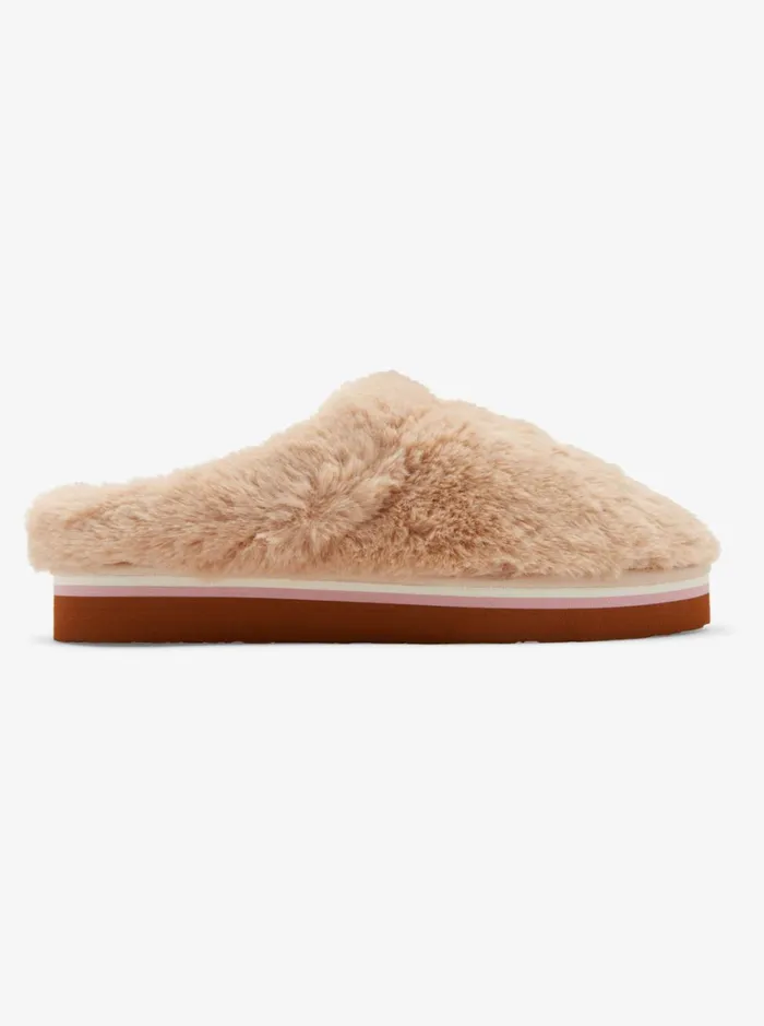 Roxy Sandals Chloe Kim Cozzee Mule Slippers Light Brown 8211 Women