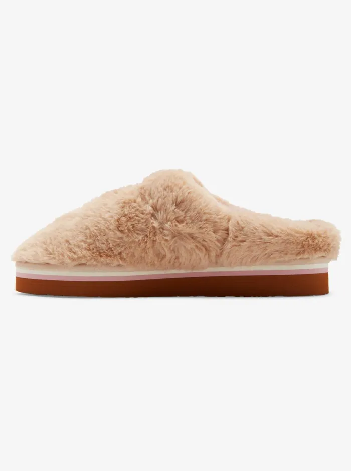 Roxy Sandals Chloe Kim Cozzee Mule Slippers Light Brown 8211 Women