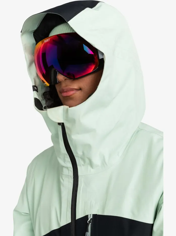 Roxy Snow Jackets GORETEX Lunalite 3L Technical Snow Jacket Cameo Green 8211 Women