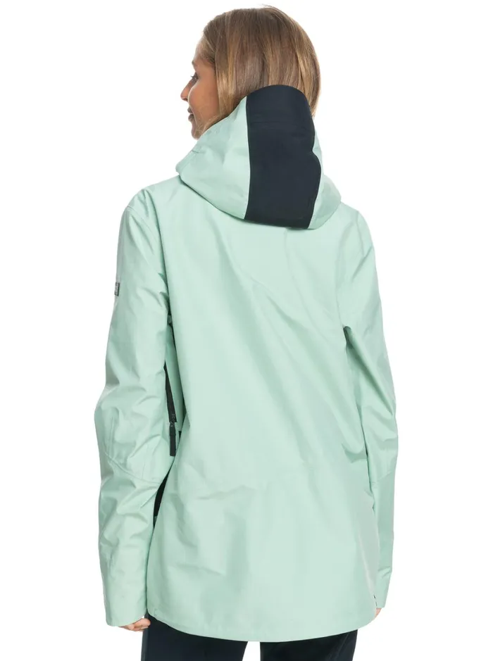 Roxy Snow Jackets GORETEX Lunalite 3L Technical Snow Jacket Cameo Green 8211 Women