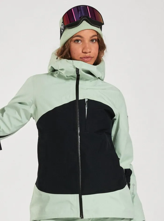 Roxy Snow Jackets GORETEX Lunalite 3L Technical Snow Jacket Cameo Green 8211 Women