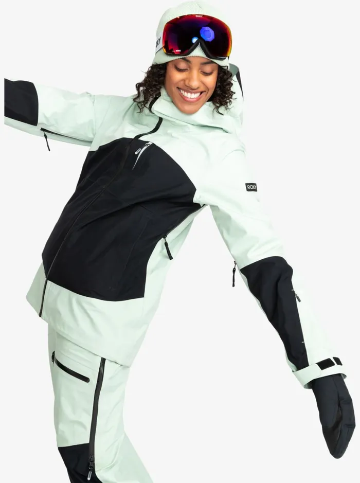 Roxy Snow Jackets GORETEX Lunalite 3L Technical Snow Jacket Cameo Green 8211 Women