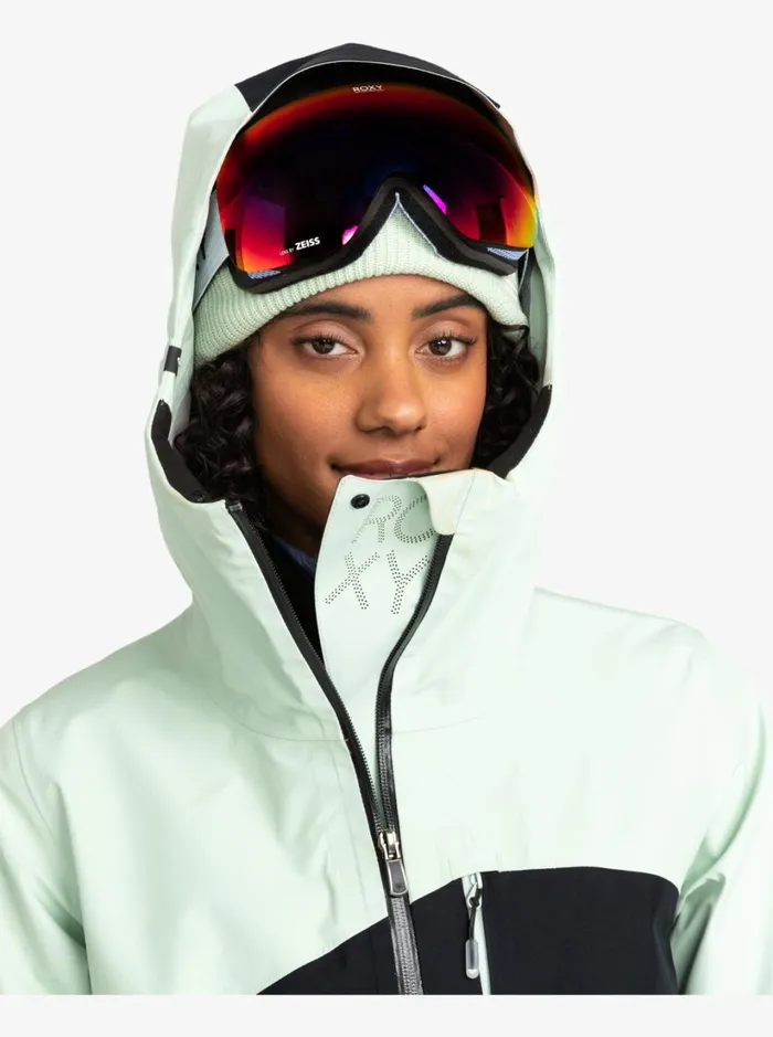 Roxy Snow Jackets GORETEX Lunalite 3L Technical Snow Jacket Cameo Green 8211 Women