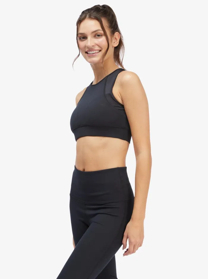 Roxy Sports Bras Interstellar Disco Medium Support Sports Bra Anthracite 8211 Women