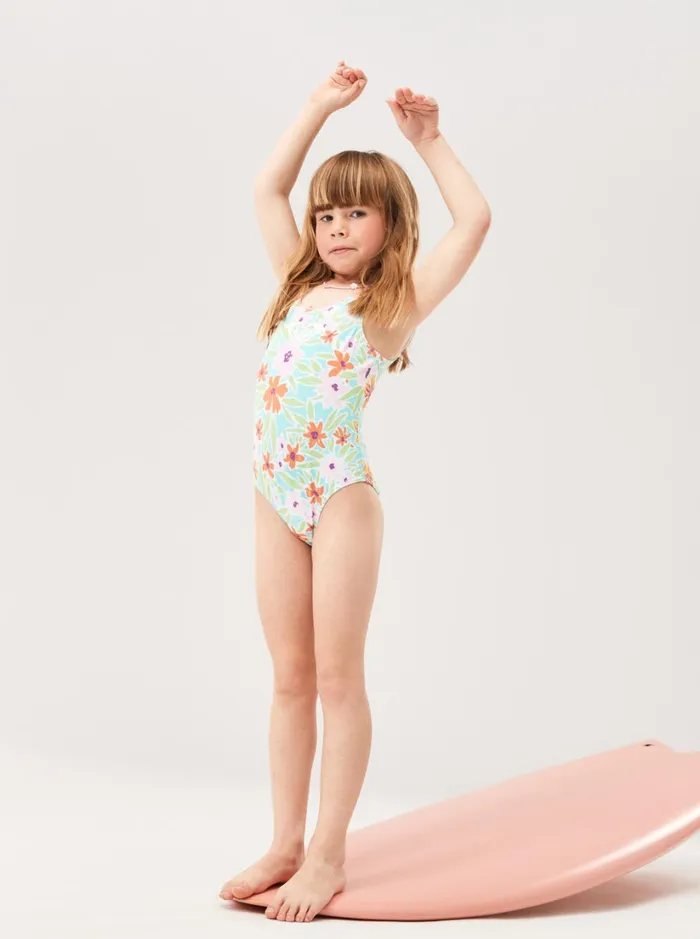 Roxy Swim Girl039s 27 Hawaiian Spirit OnePiece Swimsuit Aruba Blue Hawaiian Spirit 8211 Women