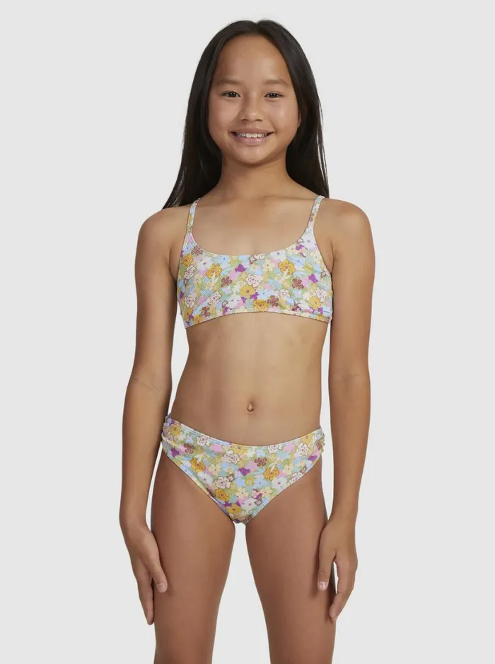 Roxy Swim Girls039 716 Nostalgic Seaside Two Piece Bralette Bikini Set Fern Memories 8211 Women