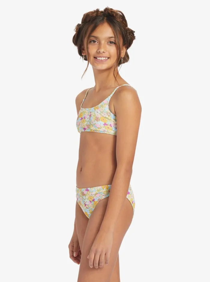 Roxy Swim Girls039 716 Nostalgic Seaside Two Piece Bralette Bikini Set Fern Memories 8211 Women
