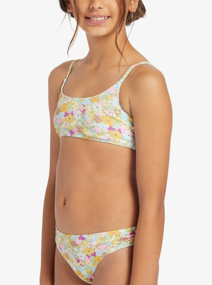Roxy Swim Girls039 716 Nostalgic Seaside Two Piece Bralette Bikini Set Fern Memories 8211 Women