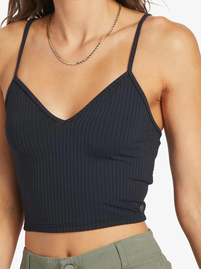 Roxy Tops Roxy Brami Solid Halter Top Anthracite 8211 Women