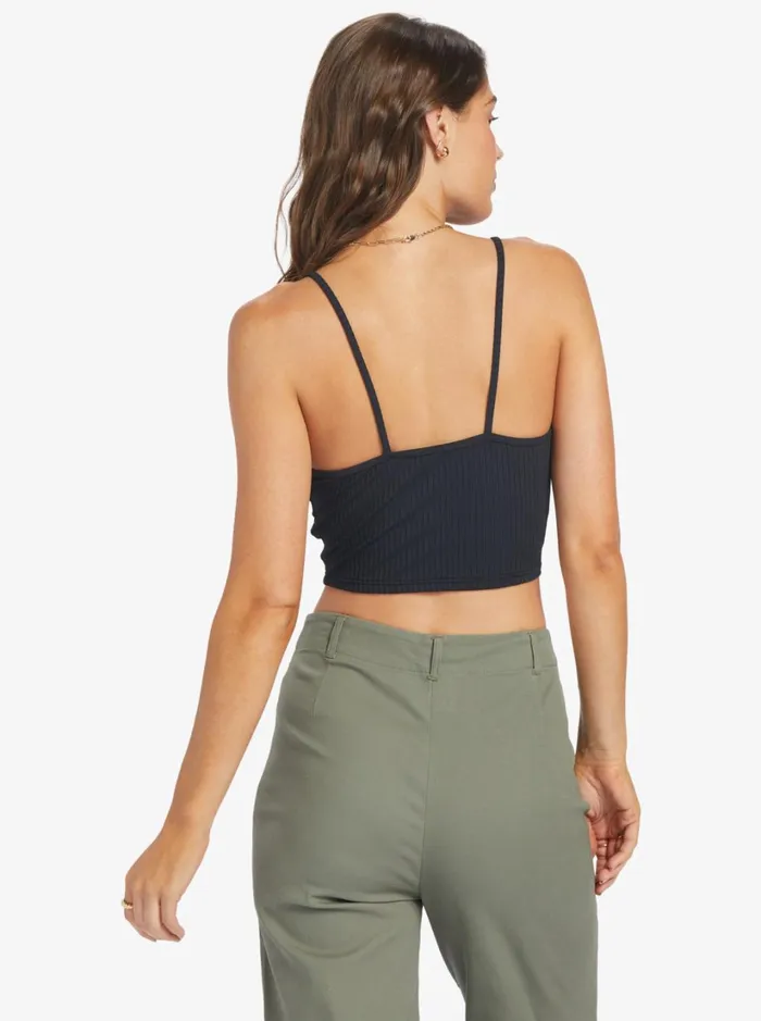 Roxy Tops Roxy Brami Solid Halter Top Anthracite 8211 Women