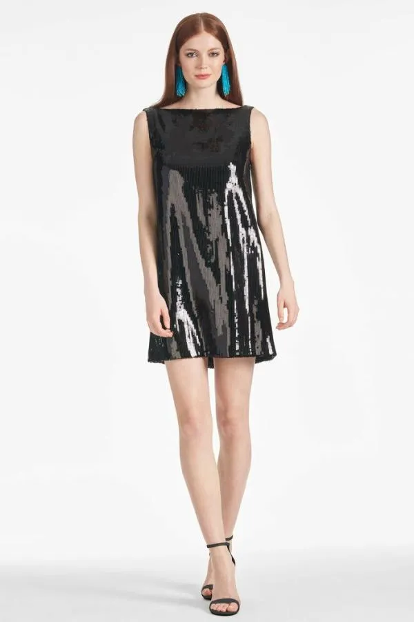 Sachin and Babi Addy Dress 8211 Black Sequins Black Sequins Women Shift