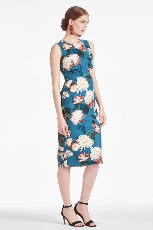 Sachin and Babi Anna Dress 8211 Teal Garden Teal Garden Women Sheath