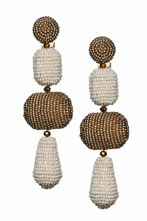 Sachin and Babi Josephine Earrings 8211 Smooth Beads Goldivory Women Earrings
