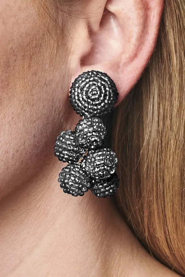 Sachin and Babi Mini Coconuts Earrings 8211 Metallic Faceted Beads Silver Women Earrings Sachin and Babi Mini Coconuts Earrings 8211 Metallic Faceted Beads Silver Women Earrings