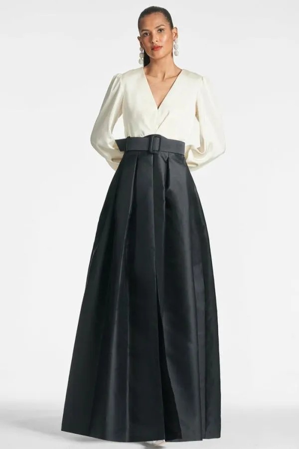 Sachin and Babi Zoe Gown 8211 IvoryBlack Black Women Plus Sizes