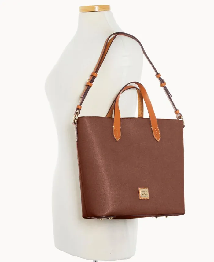 Saffiano Lilliana With Pouch Amber Woman Dooney and Bourke Satchels Saffiano Lilliana With Pouch Amber Woman Dooney and Bourke Satchels