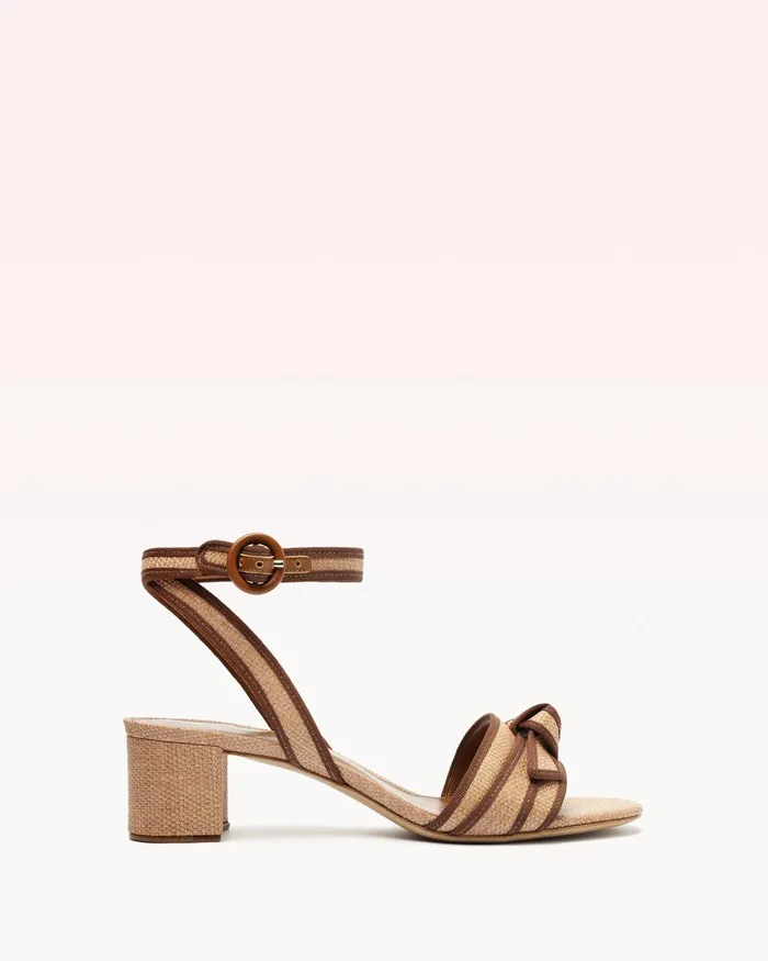 Sandals Women Alexandre Birman Grosgrain Raffia 45 Espresso