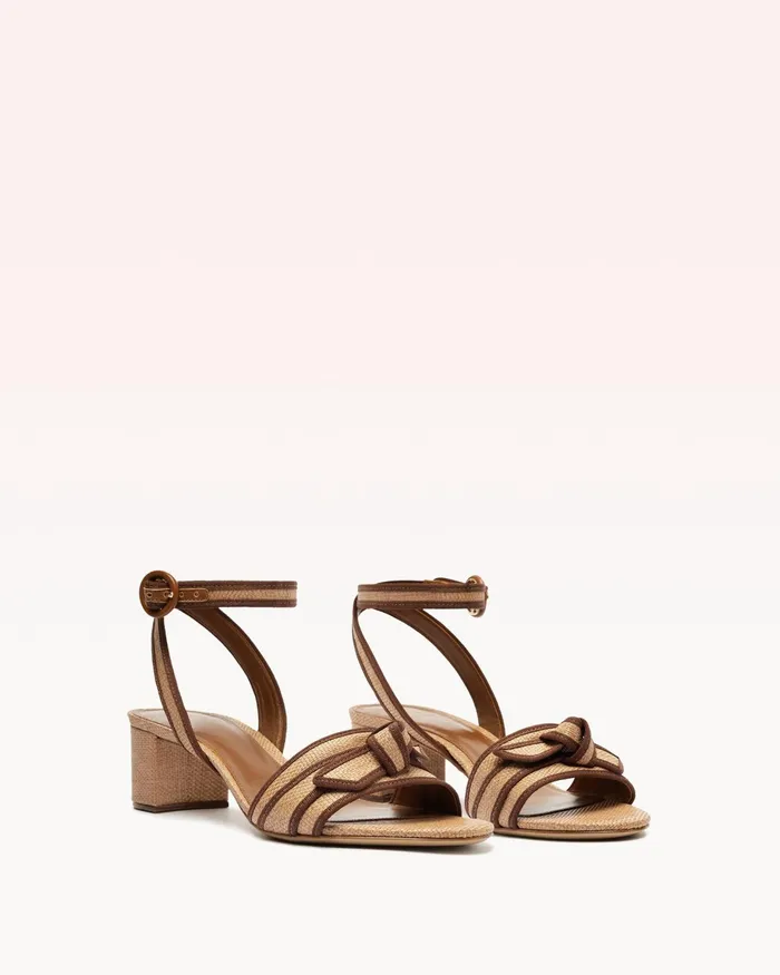 Sandals Women Alexandre Birman Grosgrain Raffia 45 Espresso