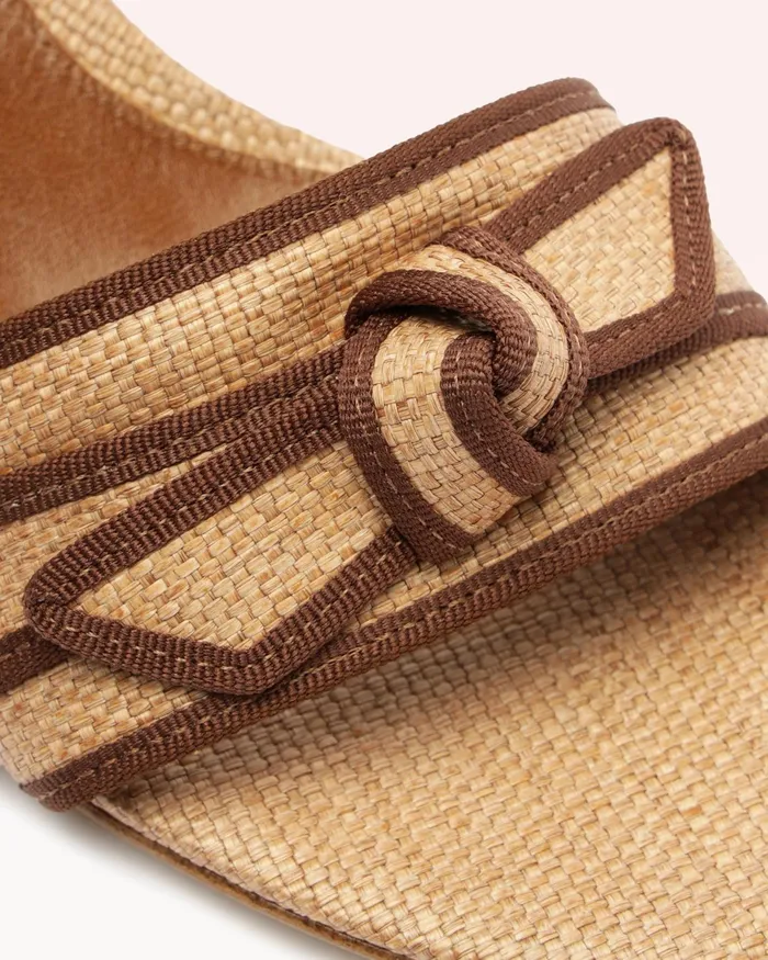 Sandals Women Alexandre Birman Grosgrain Raffia 45 Espresso