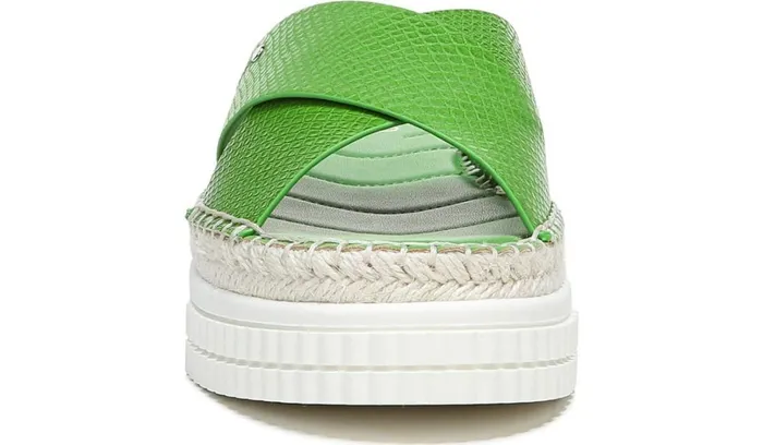 Sandals Women Franco Sarto Franco Barb Platform Slide Sandal Green Apple Faux Leather