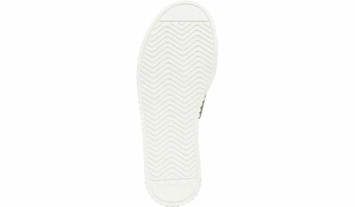 Sandals Women Franco Sarto Franco Barb Platform Slide Sandal Green Apple Faux Leather