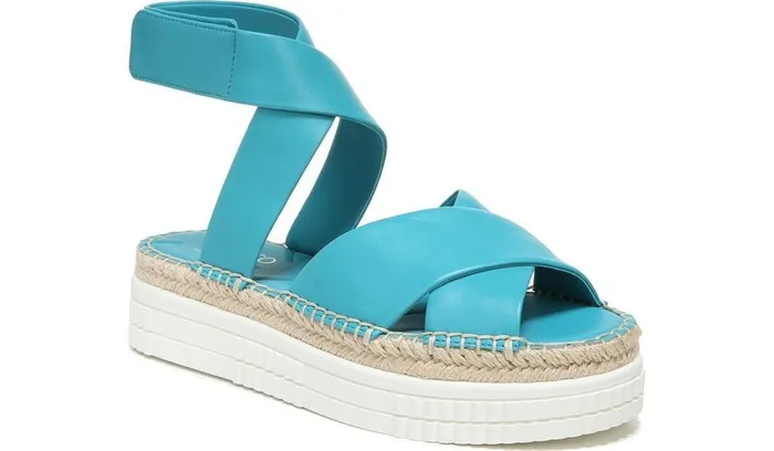 Sandals Women Franco Sarto Franco Brock Platform Sandal Teal Leather