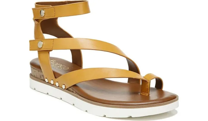 Sandals Women Franco Sarto Franco Daven Gladiator Sandal Goldenrod Faux Leather